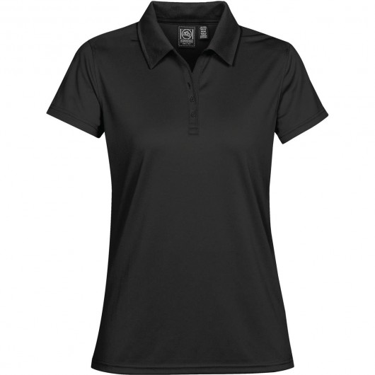 Black Womens Eclipse Pique Polos